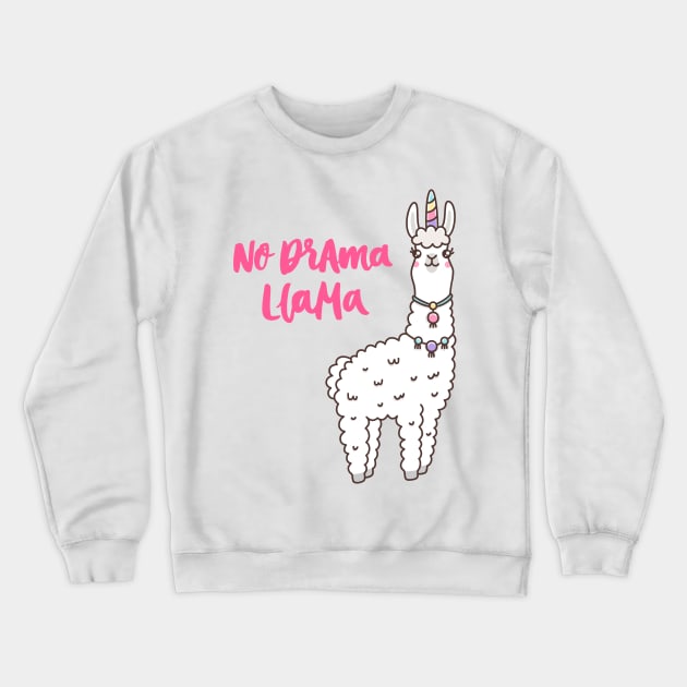 Cute llama unicorn Crewneck Sweatshirt by Viaire